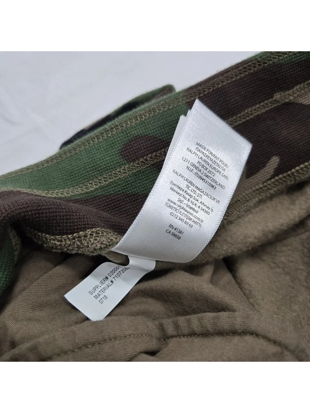 EUC Men's XL Polo Ralph Lauren Fleece Jogger Woodland Camo Brown Green Tan Black